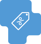 Icon with percentage label  