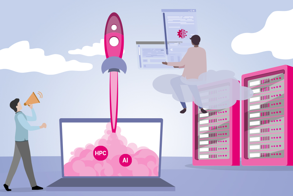 Bereit für die Zukunft von KI und HPC: Ab Dezember 2024 liefert die T Cloud Public mit NVIDIA H100 GPUs noch mehr Rechenpower und Effizienz.