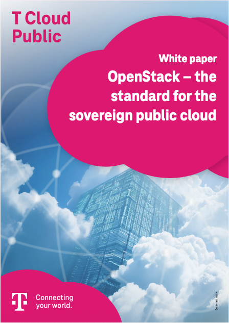 T Cloud Public Whitepaper: OpenStack 3D representation of a transparent cloud on a printed circuit board.