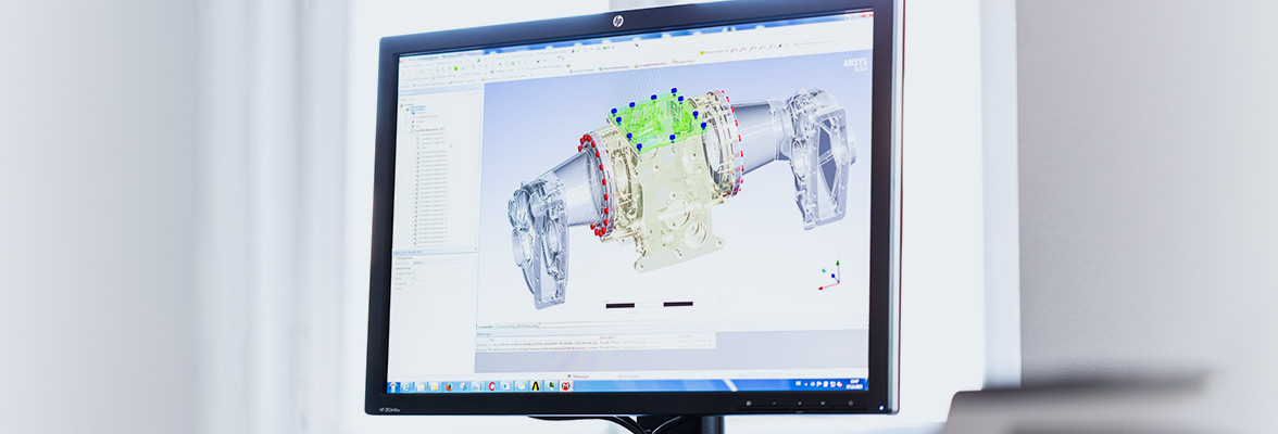 Illustration of a screen with CADFEM simulation open
