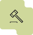 Icon with judge's gavel
