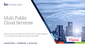 Ansicht Deckblatt ISG Provider Lens™ Multi Public Cloud Services 2024