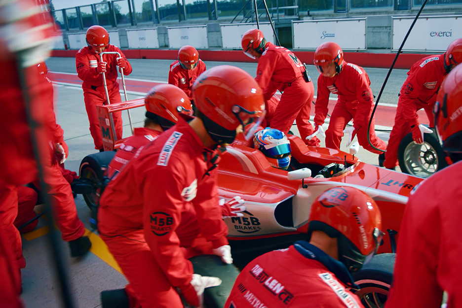 Bild eines Rennwagen Teams