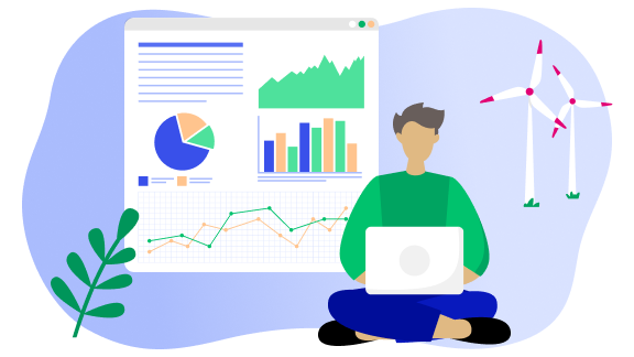 Sustainability Dashboard Illustration