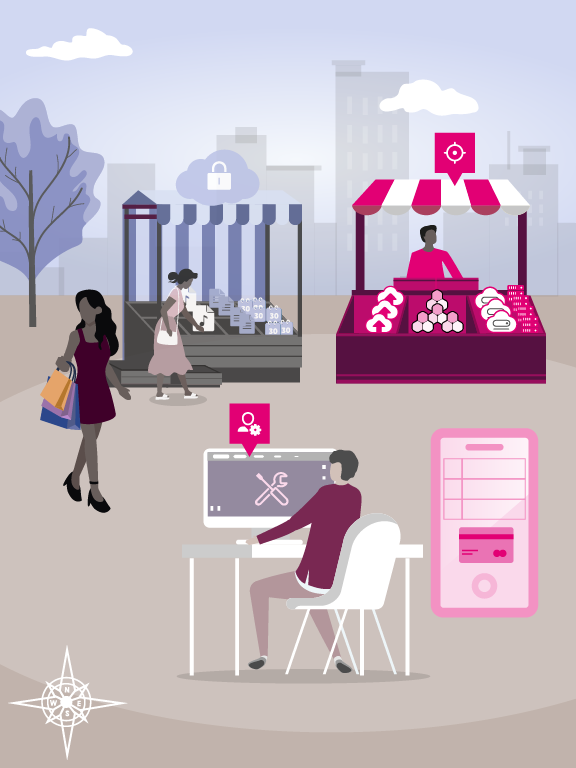 Business Navigator: Products & services Illustration Products & services