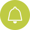 Icon with bell
