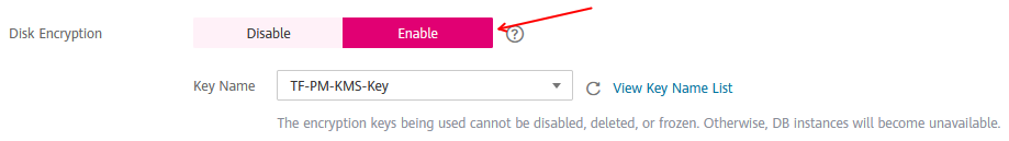 RDS Backup Encryption Screenshot: MySQL and PostgreSQL instances created with Disk Encryption
