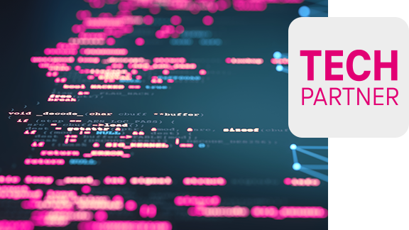 Ansicht auf einen verschwommenen Software-Code